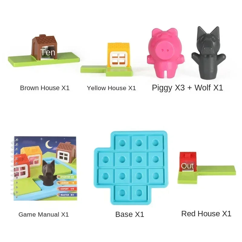 ELMAS Three Little Pigs Smart Hide Seek Game for Kids - Al Masam Stationery LLC