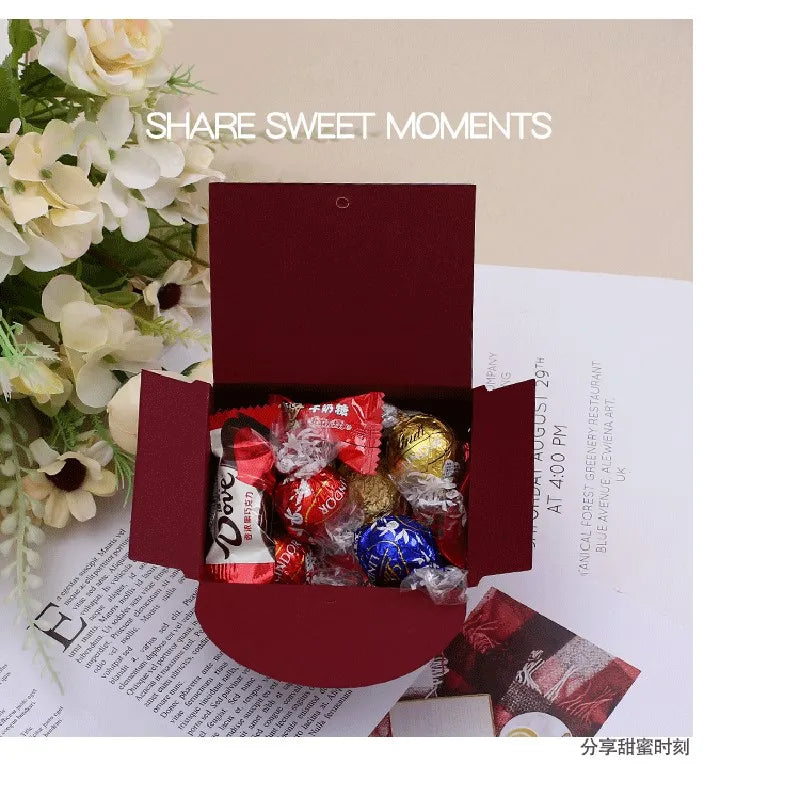 ELMAS Golden Rose Wedding Favors 10-100 Pcs Candy Box - Al Masam Stationery LLC