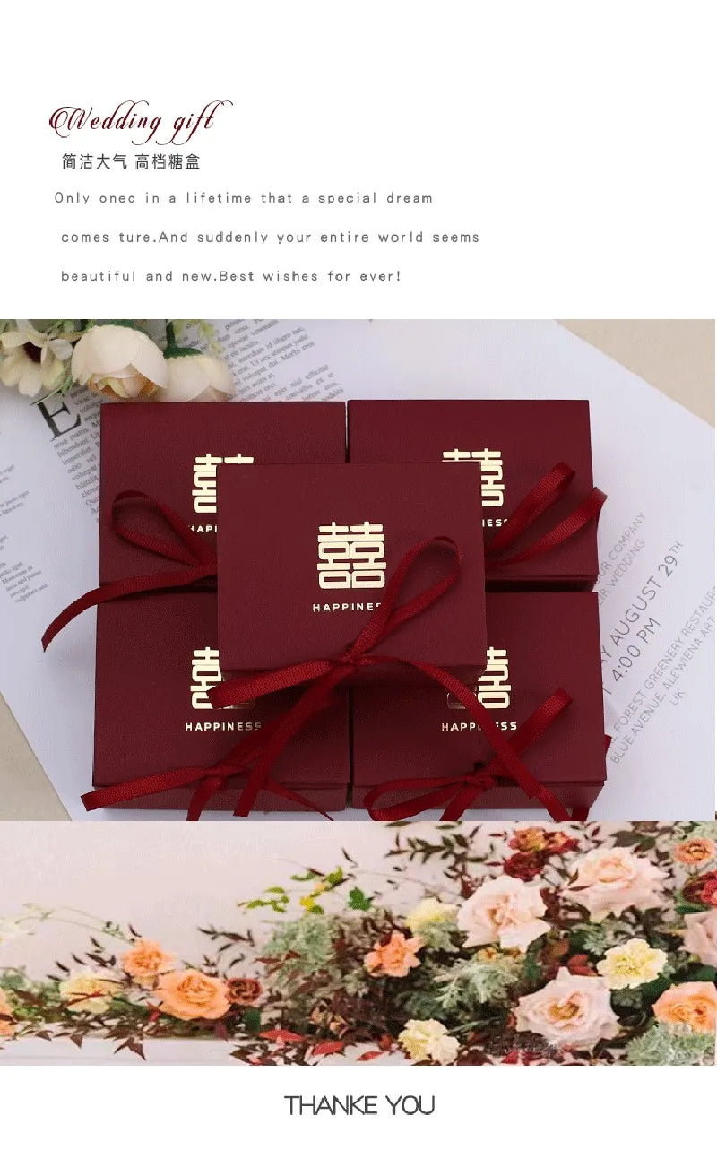 ELMAS Golden Rose Wedding Favors 10-100 Pcs Candy Box - Al Masam Stationery LLC