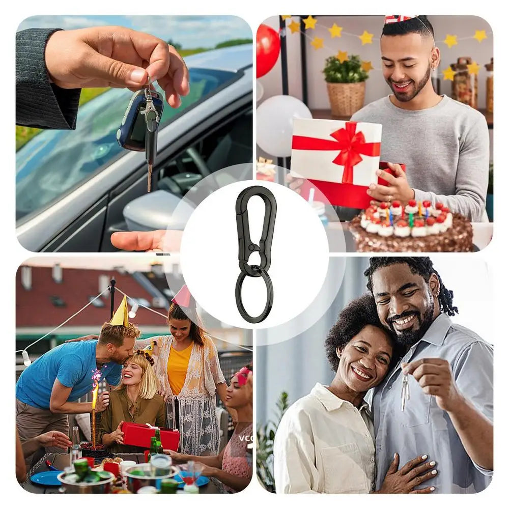 ELMAS Stylish Stainless Steel Gourd Keychain Clip - Al Masam Stationery LLC