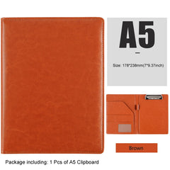 ELMAS A5/A4 Leather Clipboard Folder for Meetings