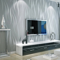 ELMAS Modern Luxury 3D Geometry Wallpaper Silver Grey - Al Masam Stationery LLC