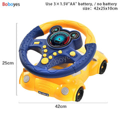 ELMAS Infant Shining Electric Steering Wheel Toy for Kids - Al Masam Stationery LLC
