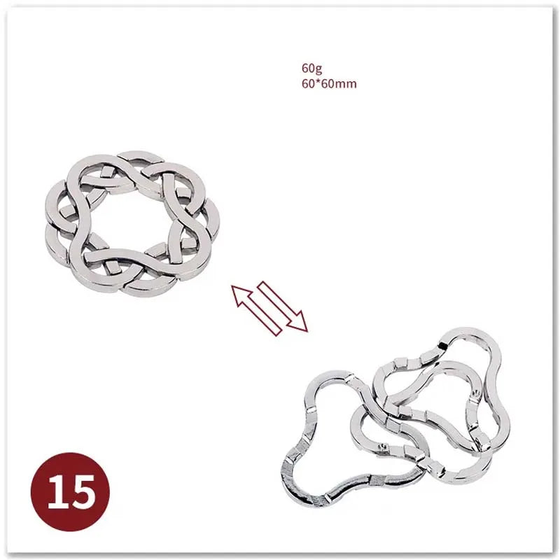 ELMAS Classic IQ Metal Brain Magic Puzzles Game Toys - Al Masam Stationery LLC