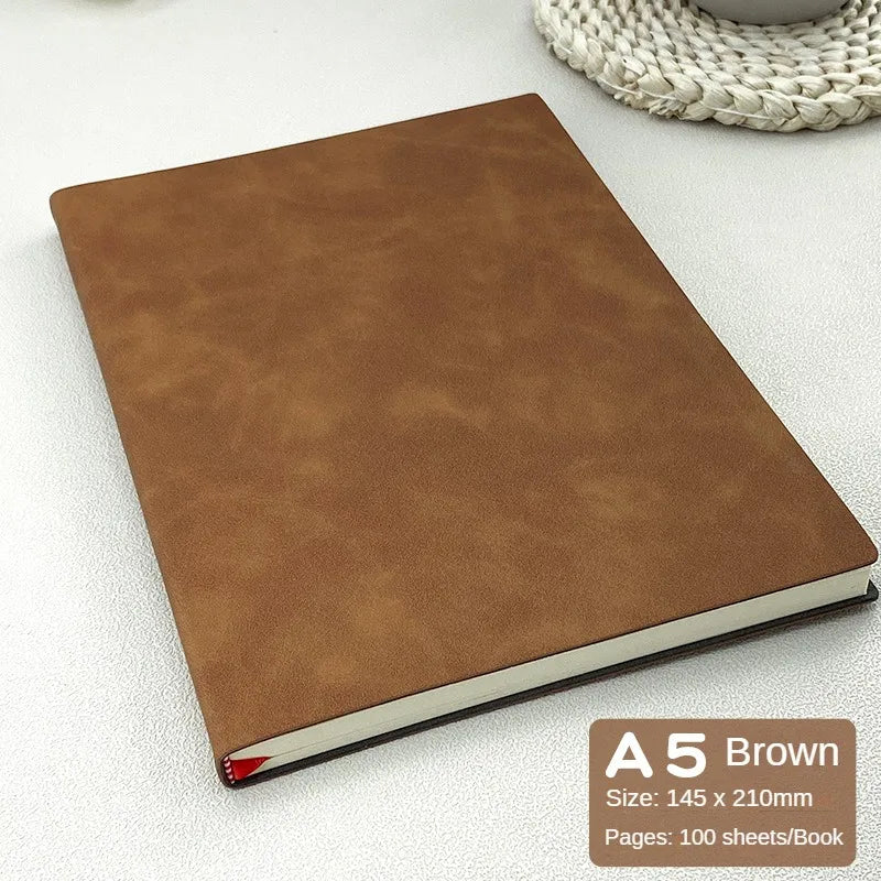 ELMAS A5 Leather Book Skin Notepad for Business Use - Al Masam Stationery LLC