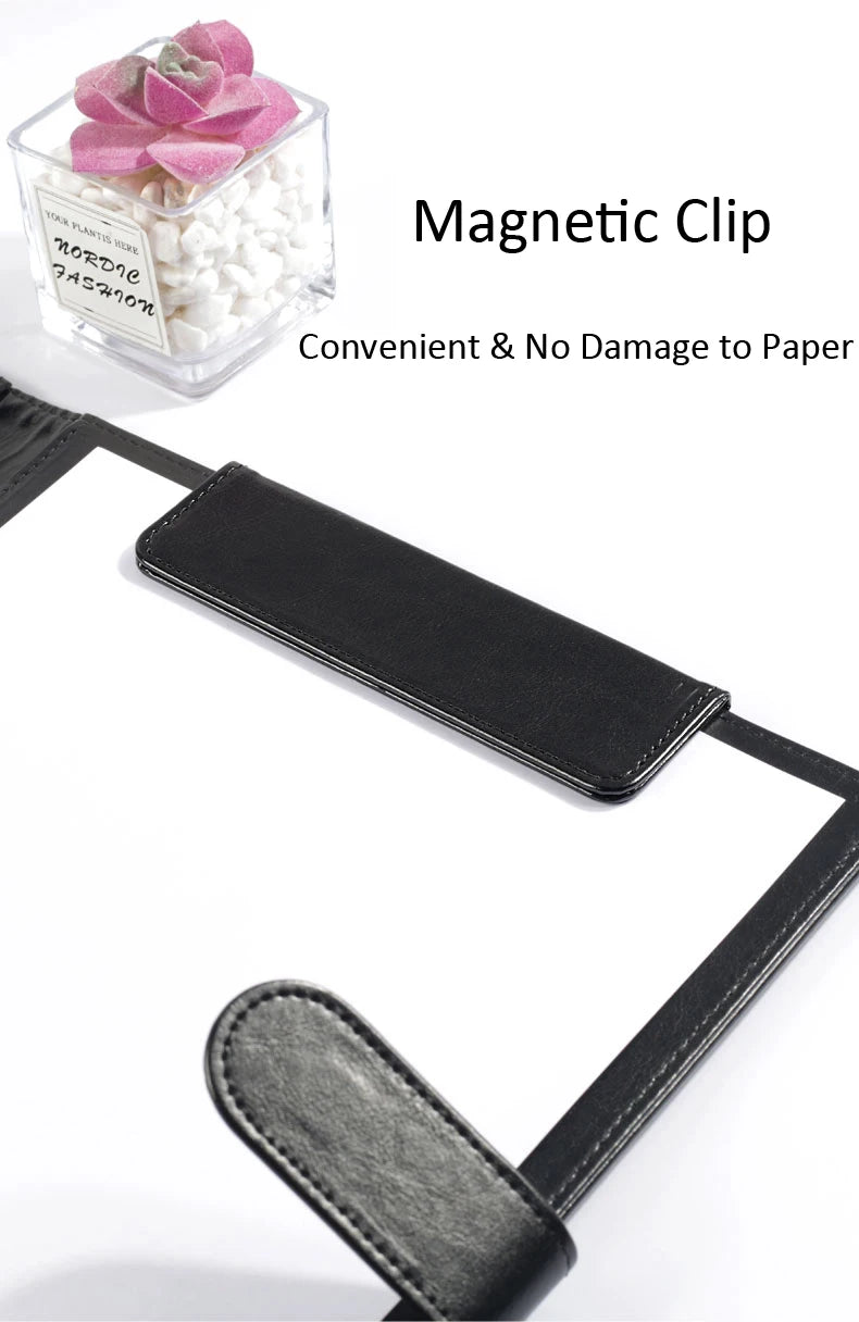 ELMAS Executive A4 Leather Portfolio Clipboard Holder - Al Masam Stationery LLC