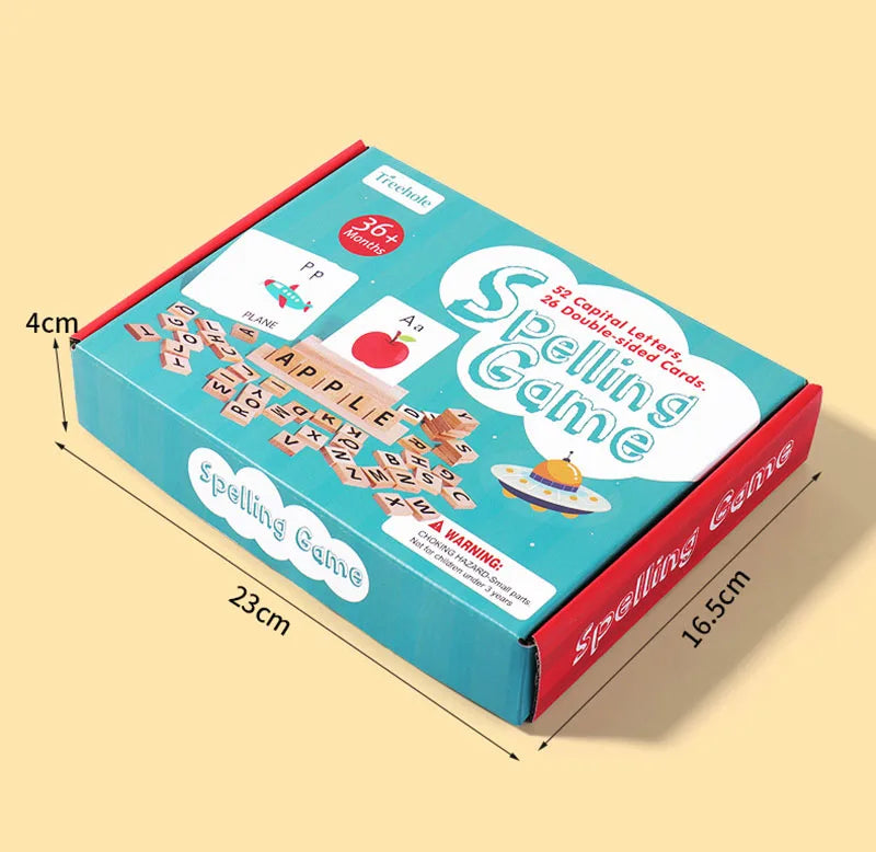 ELMAS Wooden Spelling Word Games for Toddler Learning - Al Masam Stationery LLC