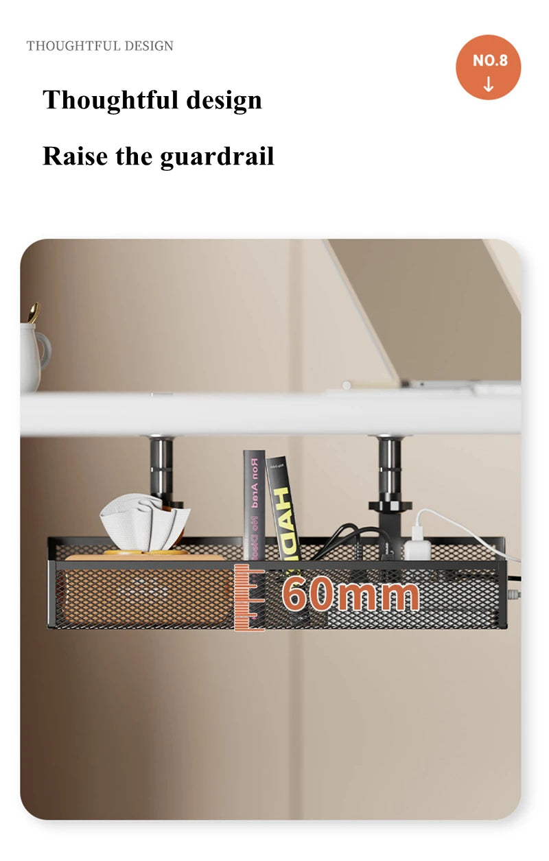 ELMAS No Drilling Under Desk Cable Management Tray - Al Masam Stationery LLC