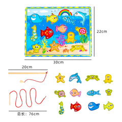 ELMAS Wooden Montessori 4-in-1 Fishing Game Toy Set - Al Masam Stationery LLC