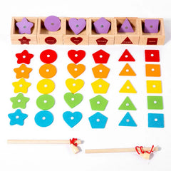 ELMAS Children's Wooden Magnetic Shape Classification Toy