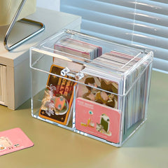 ELMAS Multifunctional Acrylic Card Storage Box 12x10cm - Al Masam Stationery LLC
