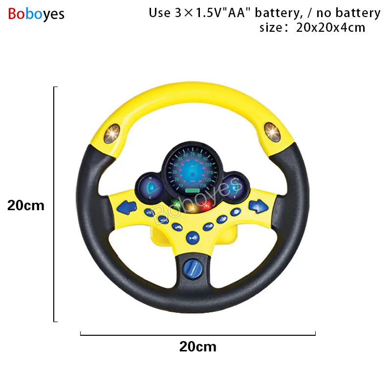 ELMAS Infant Shining Electric Steering Wheel Toy for Kids - Al Masam Stationery LLC