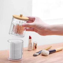 ELMAS Acrylic Storage Box Bathroom Jar Makeup Organizer - Al Masam Stationery LLC