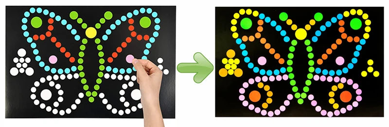 ELMAS 4 Sets Child Sticker Dot Mosaic Puzzle Games - Al Masam Stationery LLC
