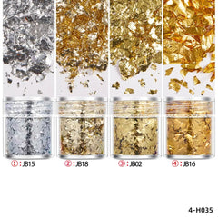 ELMAS Sparkling Gold Leaf Flakes for Creative DIY Projects