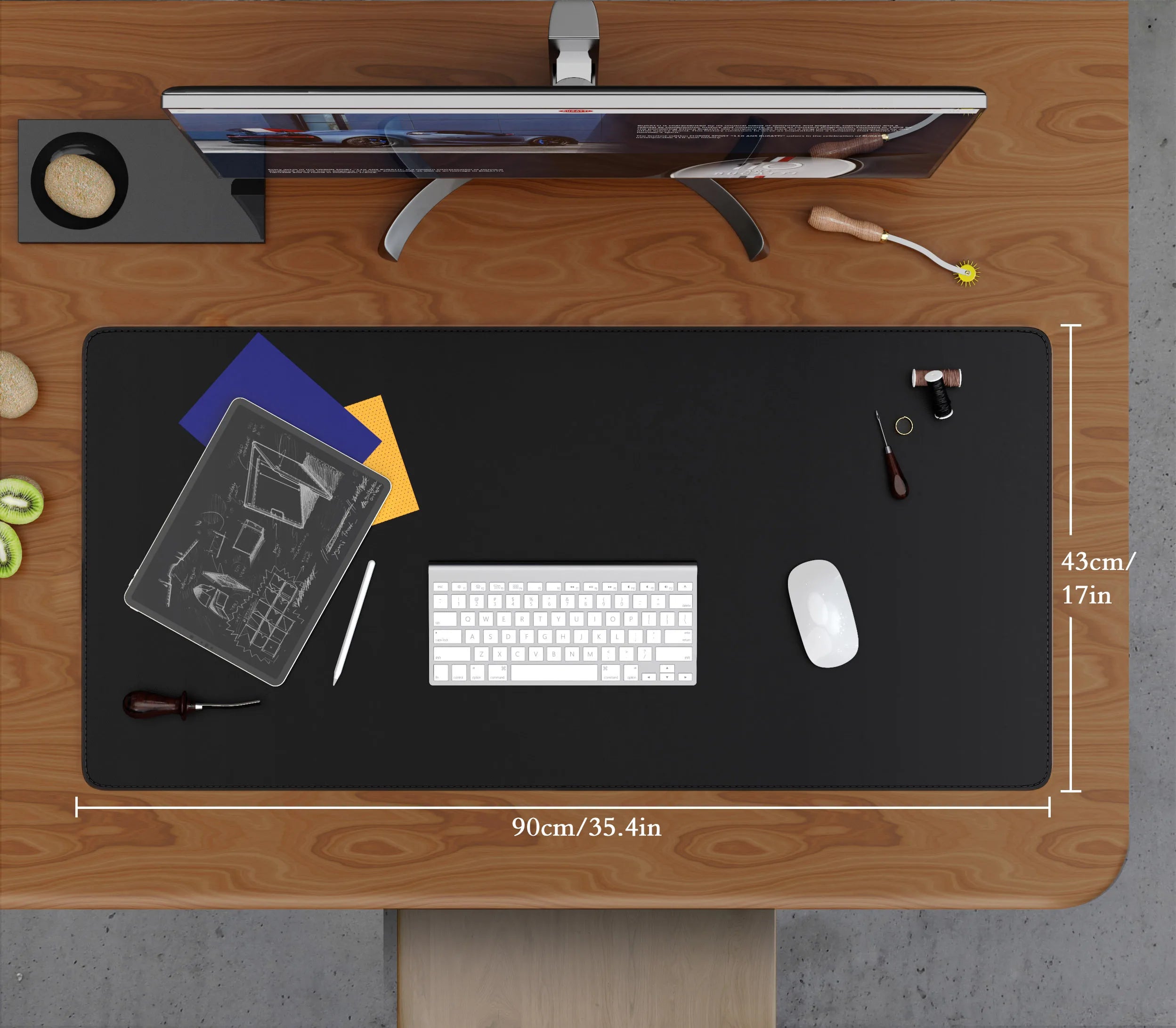 ELMAS Premium Dual-Sided Cork & Leather Mouse Pad - Al Masam Stationery LLC