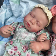 ELMAS Lifelike LouLou Twins 50CM Reborn Baby Dolls for Girls - Al Masam Stationery LLC