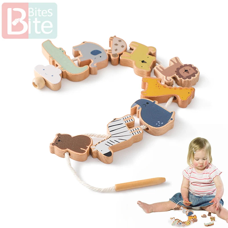 ELMAS Montessori Animal Threading Toys for Kids Gift - Al Masam Stationery LLC