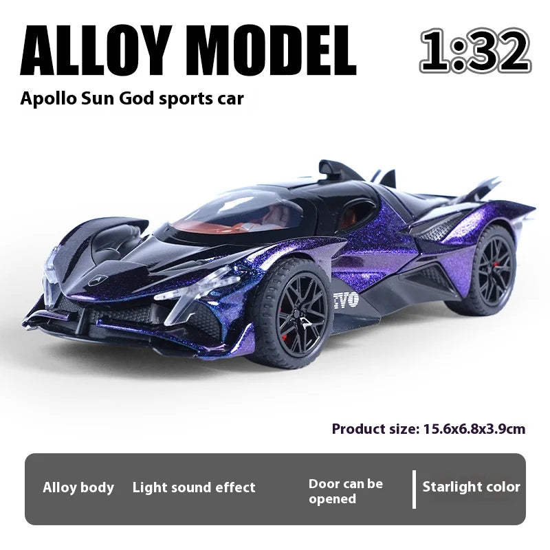 ELMAS 1:32 Scale Apollo EVO Alloy Toy Model with Lights - Al Masam Stationery LLC