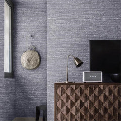 ELMAS Japanese Linen Solid Gray Wallpaper for Living Room - Al Masam Stationery LLC