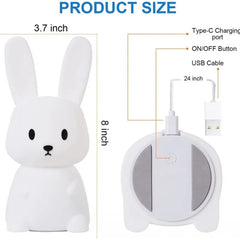 ELMAS Cute Rabbit Touch Sensor LED Night Light for Kids