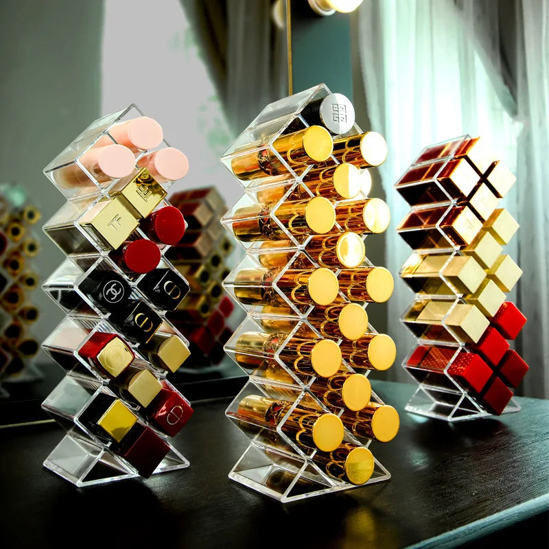 ELMAS 16 Grids Lipstick Storage Box Makeup Organizer - Al Masam Stationery LLC