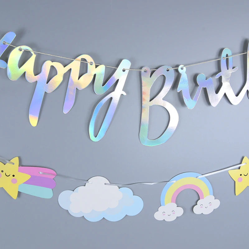 ELMAS Magical Unicorn Birthday Banner Garland Decor - Al Masam Stationery LLC