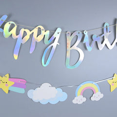 ELMAS Magical Unicorn Birthday Banner Garland Decor