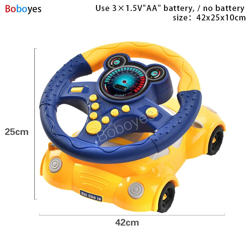 ELMAS Infant Shining Electric Steering Wheel Toy for Kids - Al Masam Stationery LLC
