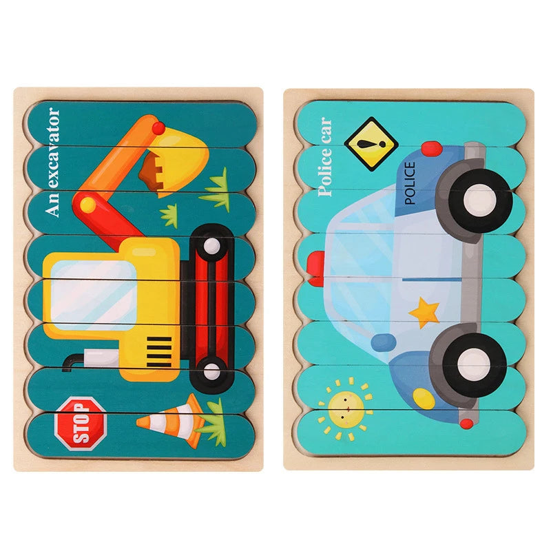 ELMAS Montessori Baby Wooden Puzzle Toys for 2-3 Years - Al Masam Stationery LLC