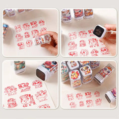 Dragon Monkey Zodiac Stamps Hand Account DIY Painting Cute Animals Seal Cartoon Stationery Animals Figure Stamps Boys and Girls