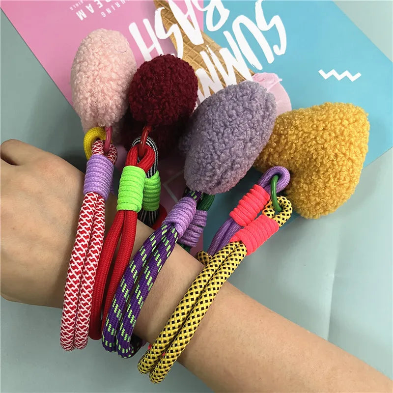 ELMAS Heart Plush Keychain with Colorful Lanyard - Al Masam Stationery LLC