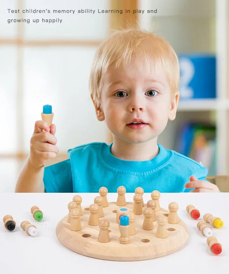 ELMAS Wooden Memory Match Stick Chess Game for Kids - Al Masam Stationery LLC