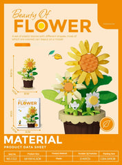 ELMAS DIY Flower Building Blocks - Creative Potted Decor