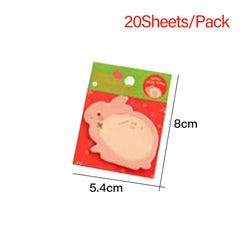 1Pcs 20Sheets Sticker Cute Kawaii Animal Sticky Notes Notepad Self Adhesive Memo Pads Bookmark Office School Supply Stationery