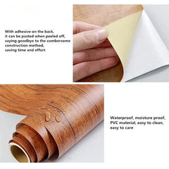 ELMAS Self-Adhesive PVC Wood Grain Wallpaper Decor - Al Masam Stationery LLC