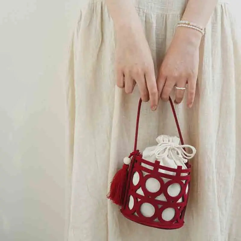 ELMAS Fashionable Hollow Wedding Gift Bag Handheld Storage - Al Masam Stationery LLC