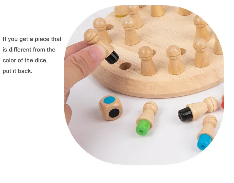 ELMAS Wooden Memory Match Stick Chess Game for Kids - Al Masam Stationery LLC