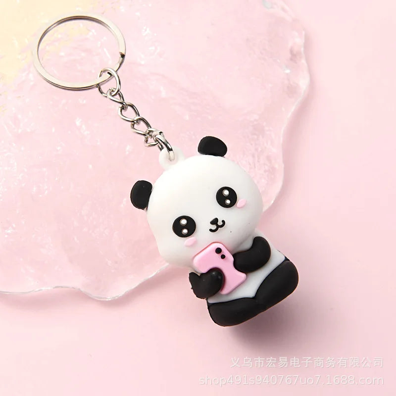 ELMAS Adorable Panda Couple Keychain for Women - Al Masam Stationery LLC