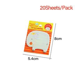 1Pcs 20Sheets Sticker Cute Kawaii Animal Sticky Notes Notepad Self Adhesive Memo Pads Bookmark Office School Supply Stationery