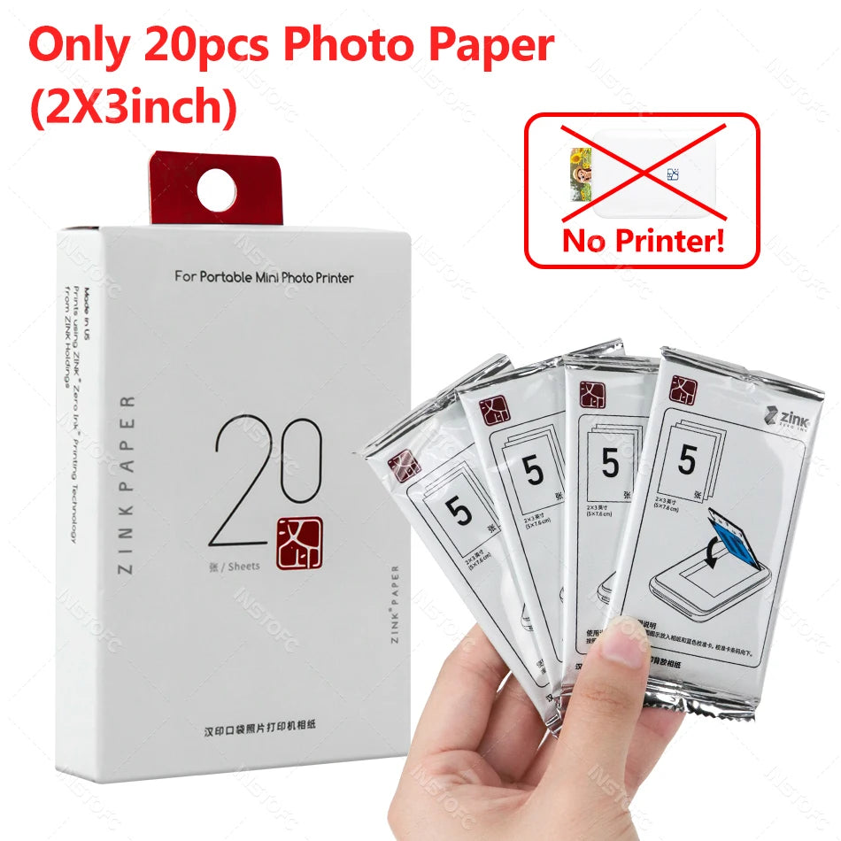 ELMAS Portable Bluetooth Mini Photo Printer for 2x3 Sticky Prints - Al Masam Stationery LLC