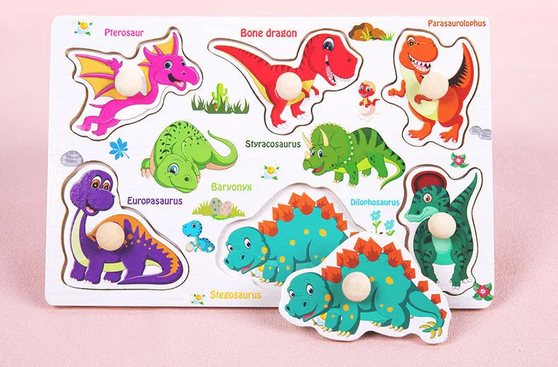 ELMAS Wooden Puzzle Montessori Toys for 1-3 Years Kids - Al Masam Stationery LLC