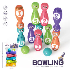 ELMAS Baby Cartoon Bowling Set for Kids Number Learning