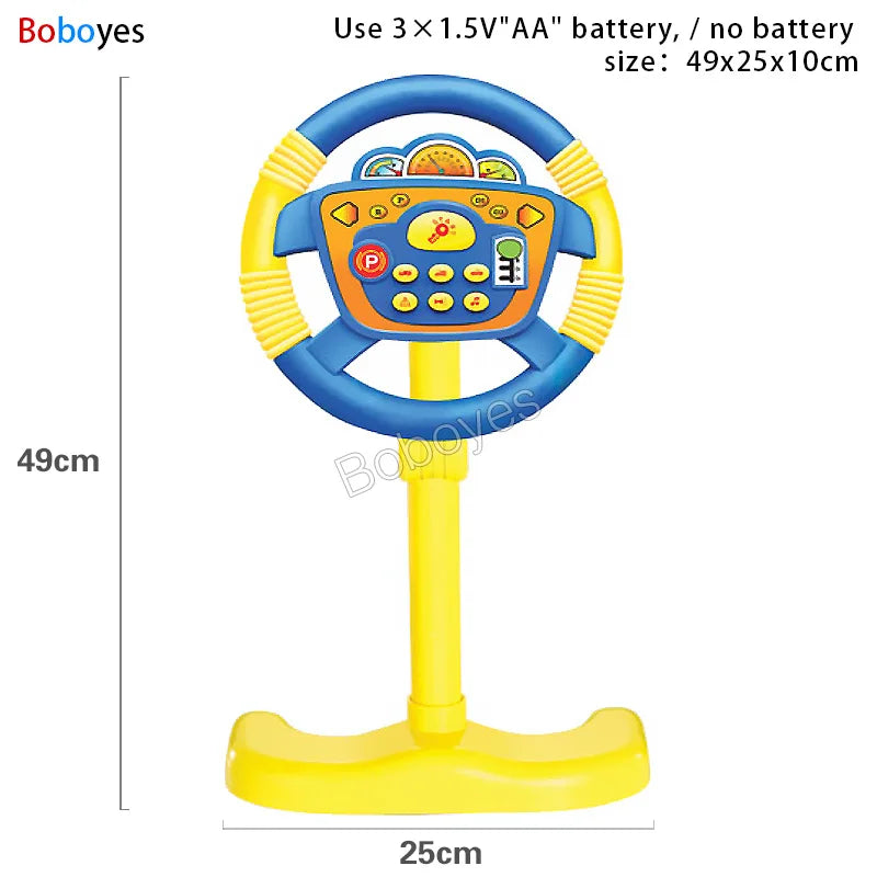 ELMAS Infant Shining Electric Steering Wheel Toy for Kids - Al Masam Stationery LLC