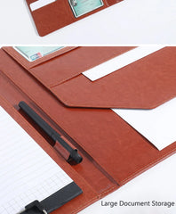 ELMAS A5/A4 Leather Clipboard Folder for Meetings