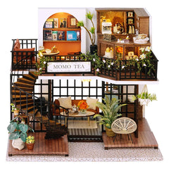 ELMAS Enchanting 3D Wooden Dollhouse Kit with Lights