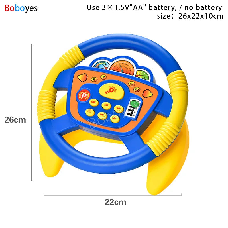 ELMAS Infant Shining Electric Steering Wheel Toy for Kids - Al Masam Stationery LLC