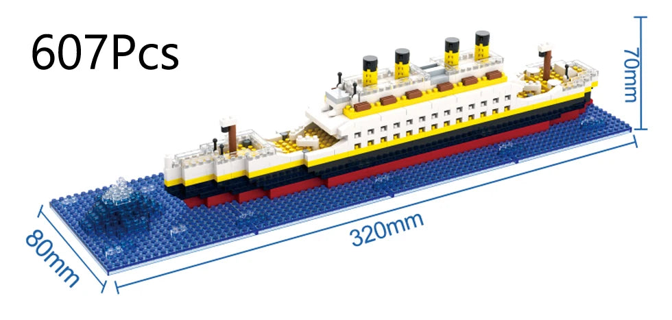 ELMAS Titanic Building Block Puzzle Toy for Kids - Al Masam Stationery LLC