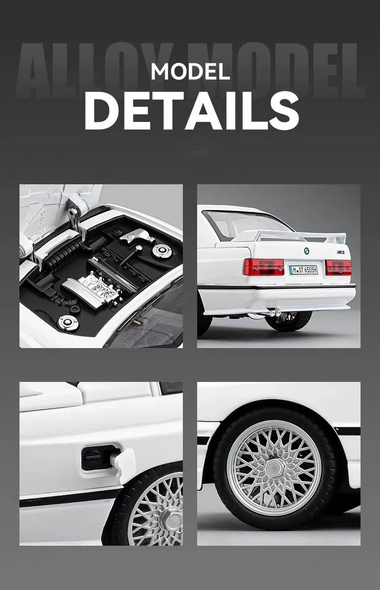 ELMAS 1:24 BMW M3 E30 IM Alloy Diecast Car Model Gift - Al Masam Stationery LLC