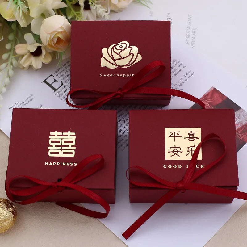 ELMAS Golden Rose Wedding Favors 10-100 Pcs Candy Box - Al Masam Stationery LLC